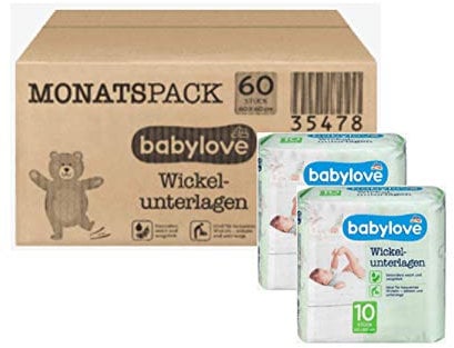 babylove Wickelunterlagen 6 x 10 St, 60 Stück