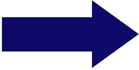 Lot de 24 autocollants directionnels en forme de flèche 30,5 x 15,2 cm (Bleu marine)