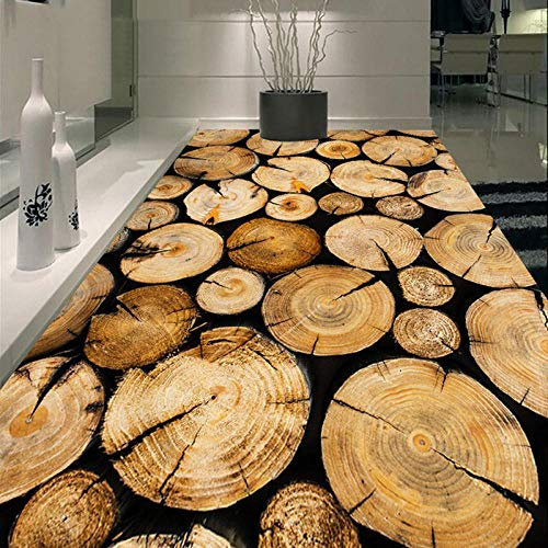 Landhausstil Sägewerk Holzstapel Wandtapete Bodentapete für Badezimmer Wohnzimmer Home Decor Wasserdichter Boden Wandpapier-300 * 210cm