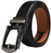 VRLEGEND Ledergürtel Herren Automatik - Verstellbar Anzuggürtel & Jeansgürtel für Männer 3,5cm breit mit Geschenkbox (130cm,Schwarz)
