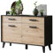 Homeface ARTITA 085 Sideboard Farbe: Braun/Schwarz - Modern - Wohnzimmerschrank - Beistellschrank- B/H/T: 125,3 x 85 x 39,3