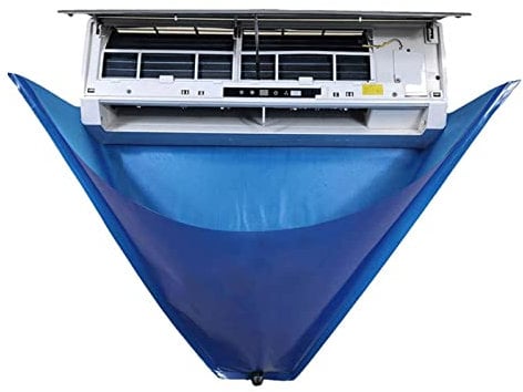 Kit de Cubierta de Limpieza de Aire Acondicionado, Impermeable montado en la Pared,Cubierta Limpia de Lavado de Polvo con Tubo de Agua de 2,4 m, Mini Bolsa de Limpieza Dividida para el hogar 1~1,5 P