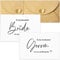 2 Packungen Hochzeitskarten Set Bräutigam Braut Eheversprechen Karte mit Umschläge To My Bride To My Groom On Our Wedding Day Hochzeit Grußkarte für Hochzeit Party Zubehör