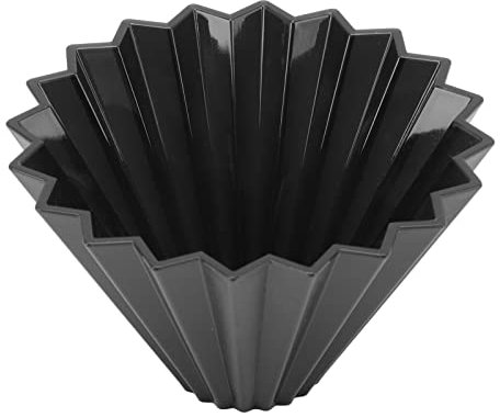 Vertedor de Café, Filtro de Café de Resina Portátil Reutilizable con Diseño de Cono de Origami, Goteo Suave, Soporte de Filtro de Café de Cono de Filtro de Preparación de Café Duradero(negro)