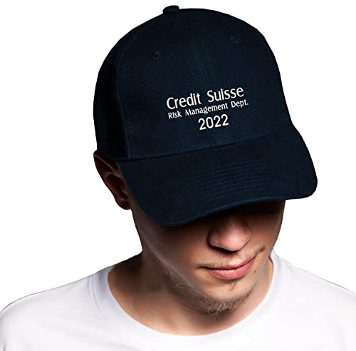 BroiderStudio Credit Suisse Risk Management Department Baseball Delta Kappe Verstellbare Unisex Original Urban Logo Sticken