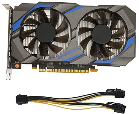 Scheda Grafica 1050 Ti, GDDR5 128 Bit 4G 768 Processori di Flusso 1304 MHz 2 Ventole Ultra Silenziose Scheda Grafica di Gioco, Interfaccia DP HDMI DVI D Interfaccia PCI Express 3.0X16 per PC