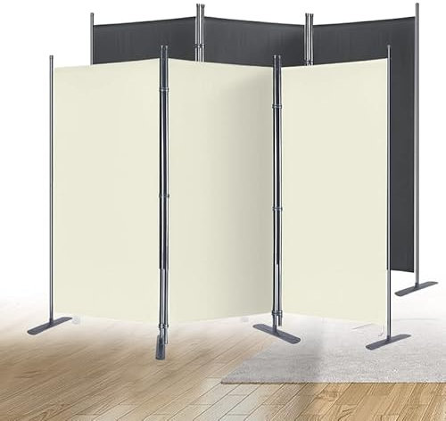 YUENFONG Paravent Sichtschutz Raumteiler 275cm x 180cm Sichtschutzwand Trennwand Outdoor Stellwand für Garten, Balkon, Büros (Beige)