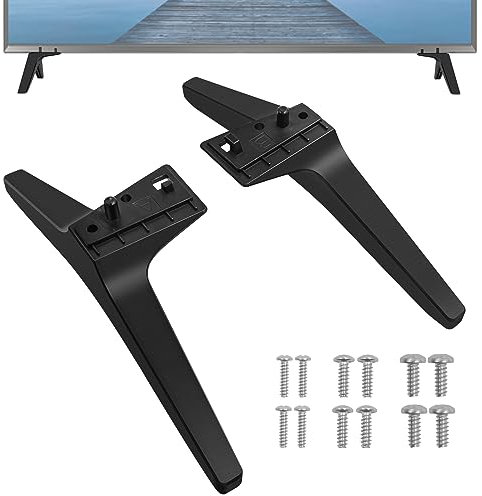 1 paire de pieds de rechange pour TV LG MAM6498401 pour TV LG 49 50 55 modèle 49UJ6300/49LJ5550/49LJ550M-UB/49UK6300/50UJ6300/50UK6300/55LJ55LJ555 00 UA/5 5LJ5550/55LJ550M-UB/MAM643660/ MEZ64114730