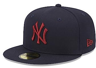 New Era League Essential 59Fifty Cap NY Yankees Dunkelblau Rot, Size:7 3/8
