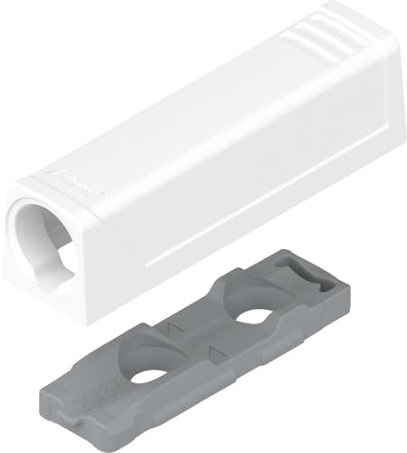 BLUM TIP-ON gerade Adapterplatte 956.1201, Kurzversion, seidenweiß