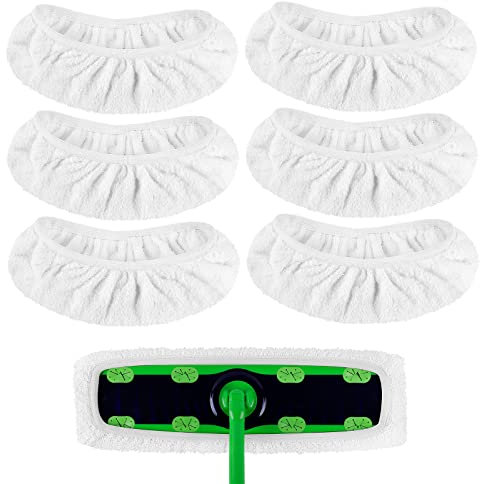 KEEPOW Wiederverwendbare Wischmopps kompatibel mit Alle Wischmopps mit Sprühfunktion, Nasswischtücher Nachfüllpackungen für Oberflächen-/Holzbodenreinigung, 100% Baumwolle (6 Stück)