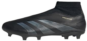 adidas Predator League Laceless Football Boots Firm Ground, Botas de fútbol Unisex Adulto, Core Black/Carbon/Gold Metallic, 46 EU