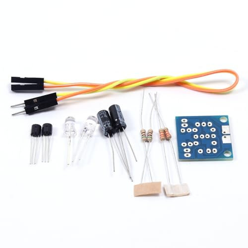 LED Blitzlicht Bausatz, DIY Kit DC 3V-14 V 5MM LED Einfaches Flash Light Einfache Blitzschaltung Produktionssuite