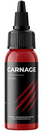 Dark Red Tattoo Ink 30ml Monsters Ink Carnage Blood Red Tattoo Ink