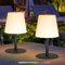 MALUX 2er Set LED Akku Outdoor Tischlampe 8 Farben LED Tischlampe kabellos dimmbar tragbare Outdoor Tischleuchte IP44 wasserdicht Tischleuchte kabellos für Garten Schlafzimmer Tisch Dekoration