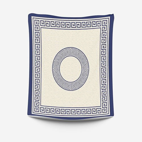 HOME ZEN HOUSEHOLD LINEN Doppelbettdecke, Tribal-Muster, 210 x 235 cm, 100% Kapok, leuchtende Farben (BLU ROYAL, RODI)