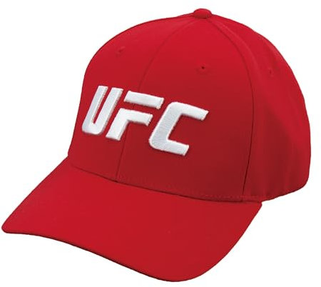 Concept One Unisex-Erwachsene UFC Baseball Hat, 6 Panel Adult Flex Fit Active Sport Cap with Curved Brim Baseballkappe, Rot/Ausflug, einfarbig (Getaway Solids), Einheitsgre