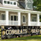 2025 Graduation Deko Banner, Abschlussfeier Dekoration Girlande, Bachelor Hut Deko Banner für Graduation Abschlussparty Hängende Dekoration 300 * 50cm (Schwarz1)