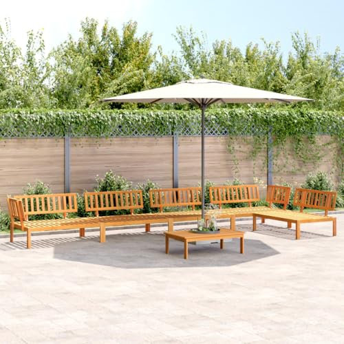 ZEYUAN 6-TLG. Garten-Sofagarnitur aus Paletten Massivholz Akazie, Balkonmöbel Set, Gartenmöbel Set, Gartenlounge, Terassenmöbel, Lounge Sofa Outdoor - 3209439