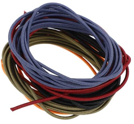 NUOBESTY 5Pcs Assorted Color Nylon Elastic Bands for Travelers Notebook, Adjustable Spring Straps for Notepad, Multi-Purpose Fixing Bands for Outdoor Activities and Book Organization