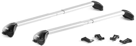 OMAC Dachträger Grundtäger kompatibel mit Opel Astra H J Kombi 2004-2015 Aluminium ABE 100kg Silber 2tlg Geschlossene Reling für Fahrradträger, Dachboxen, Skiträger Schwerlast-teleskopisch