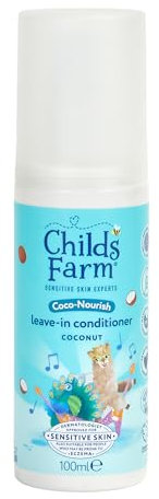 Childs Farm Coco-Nourish Leave-in Conditioner Hair Spray, Define Curls, Smooth, Styling Protector, Coconut, Kids, 100ml