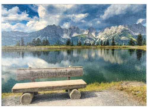 MyPuzzle Lieblingsplatzl am Wilden Kaiser, Österreich, Tirol - Kaisergebirge, Astbergsee - Premium 1000 Teile Puzzle - MyPuzzle Sonderkollektion von Starnberger Spiele