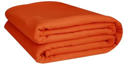 Treer Yogamatte Faltbar, Einfarbig Yogadecke Fleecedecke Multifunktionale Yoga Decke Meditationsdecke Sportmatte Fitness Pilates Reise Yogamatte, 200x150cm (Orange,200x150cm)