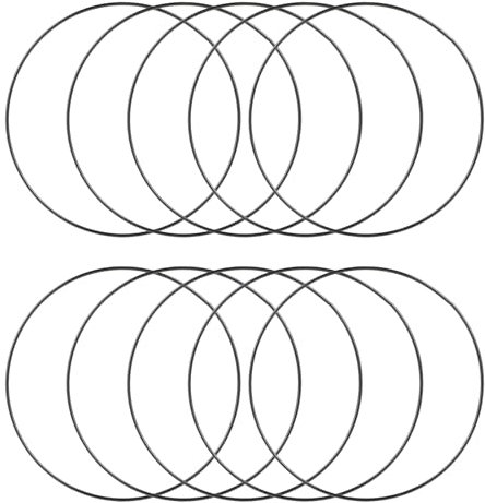 Windfromort 10 Stück Metallringe zum Basteln - 20 cm - Metallring für DIY, Dekoringe zum Hängen - Deko Ringe zum Aufhängen für Traumfänger, Hochzeitskranz, Drahtdurchmesser 3mm