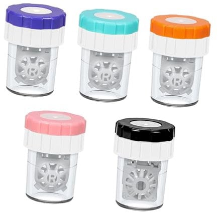 KOMBIUDA 5pcs Contacts Lens Cleaner Assorted Manual Rotating Lens Cleaners Quality