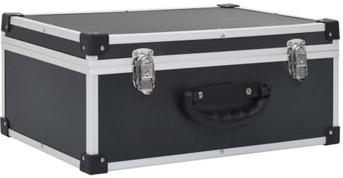 Homgoday CD-Koffer für 60 CDs Aluminium ABS Schwarz CD-Schrank Model91857