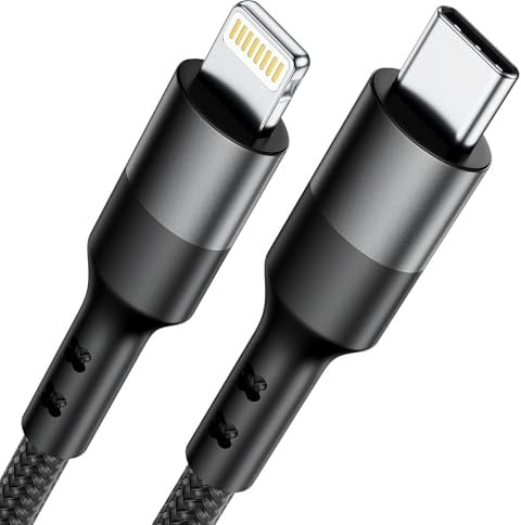 Baileku Cable iPhone USB C 1M, [MFi Certificado] Cable USB C a Lightning Power Delivery Cable Tipo C iPhone Cargador Carga Rapida para iPhone 14 13 12 11 Pro Max XS XR X 8 7 6S 6 Plus SE, iPad