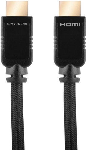 Speedlink HDMI Kabel für XBOX 360 - SHIELD-3 High Speed HDMI Cable with Ethernet (kristallklarer Ton und gestochen scharfes Bild - Unterstützt 1440p und 2160p - verzögerungsfreie Ton- und Bildübertragung) 3m Kabellänge schwarz