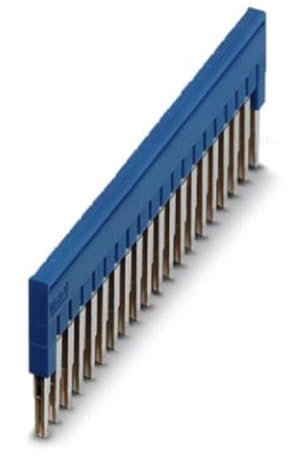 Phoenix Contact 3036929 – Brücke FBS 20 – 5 BU steckbar, 5.2mm Rastermaß, 20 Polzahl, Blau, 10 Stück