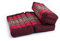 GABUR Meditationskissen, faltbar, 100% Kapok, rote Elefanten, 64,8 x 49,5 cm