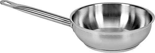 Edelstahl Saucenpfanne Ø 24cm 3,4L Gastronomie Qualität Schmorpfanne Induktion