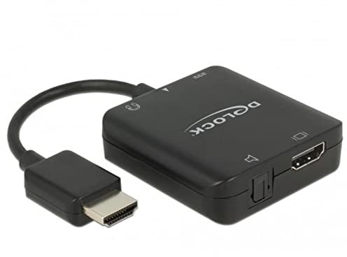 Delock HDMI Audio Extractor 4K 60 Hz kompakt HDMI-A Videokabel-Adapter- zur Auskoppelung des Audiosignal