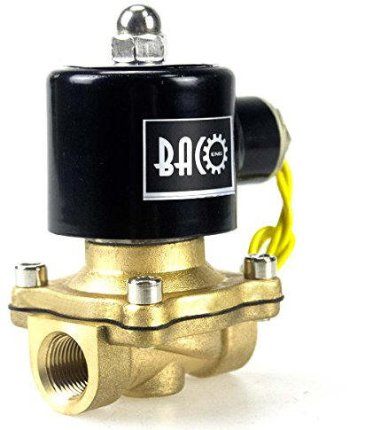 BACOENG DC12V 3/8 Messing Elektrisches Magnetventil Wasser Gas NC(1/4 1/2 3/4 1)