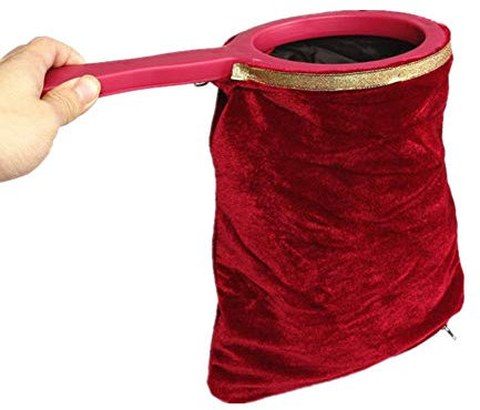 Goodplan Magic Change Bag Zaubertrick mit Reißverschluss verdrehen Griff Machen Dinge Verschwinden rot 1 STÜCKE