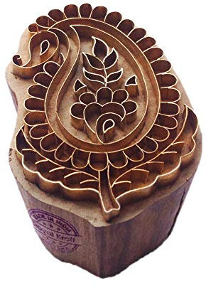 Elegant Drucken Stempel Messing Paisley Designs Hölz Keramik Blöcke