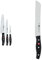 Zwilling 30763-000 Twin Pollux Messerset, Kunststoff-Schalen, 420 x 135 mm, 4-teilig, schwarz & 30726-201-0 Twin Pollux Brotmesser