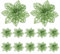 LIOOBO 12Pcs Light Green Christmas Tree Decorations - Artificial Christmas Green Poinsettia Christmas Decorations Christmas Flowers for Wreath Making Christmas Tree Decorations DIY Crafts