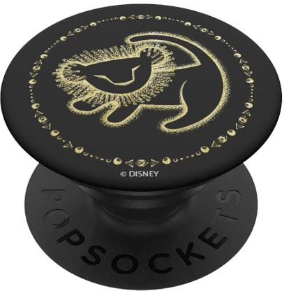 PopSockets Disney The Lion King Rafiki's Simba Drawing In Gold PopSockets PopGrip: Ausziehbarer Sockel und Griff für Handys/Tablets mit Tauschbarem Top