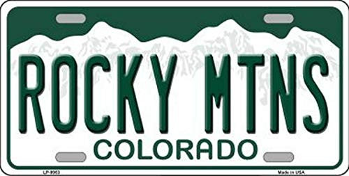 TammieLove Nummernschild Rocky MTNS Colorado State, 15 x 30 cm