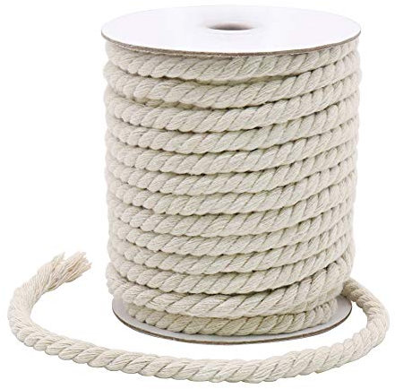 Vivifying Makramee Garn, 18M 8mm Starke Baumwolle 8mm Makramee Kordel für DIY Basteln, Geschenke