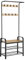 ACAZA 3-in-1 Garderobenständer mit Bank & Schuhregal – Flurmöbel aus Metall und Holz – Kleiderständer mit Sitzbank – 72 x 34 x 183cm - Eiche Hell