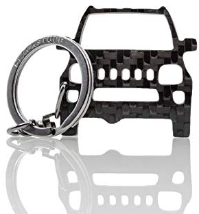 BlackStuff Carbon Karbonfaser Schlüsselanhänger Kompatibel mit Jimny 2012-2018 BS-950