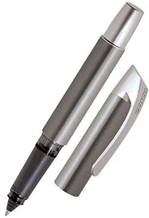 ONLINE Rollerball Campus Grau | Patronen-Rollerball mit ergonomischem Griffstück | Standard-Tintenpatronen | für Rechts- und Linkshänder | für Schule, Uni, Vielschreiber, 1 Stück (1er Pack)