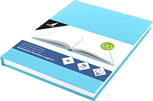 Kangaro KTC Kangaro A5 blanko mit blaues Pastell Hardcover, 80 Blatt 100 gramm Säurefreies Papier, K-5357 Blau