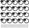 WMYCONGCONG 20 Stück Schubladengriffe und Knöpfe mit rundem Ring aus Metall 1,71 Zoll Einzelloch Schrank Griffe Matte Black Handle Hardware für Schublade Schubladen Schrank Garderobe